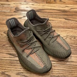 Yeezys, men’s 11, tan & orange